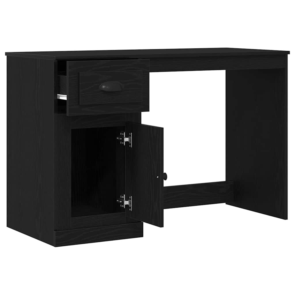 Stol s ladicama Crni hrast 50 x 115 x 75 cm Konstruirano drvo