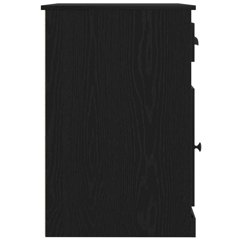 Stol s ladicama Crni hrast 50 x 115 x 75 cm Konstruirano drvo