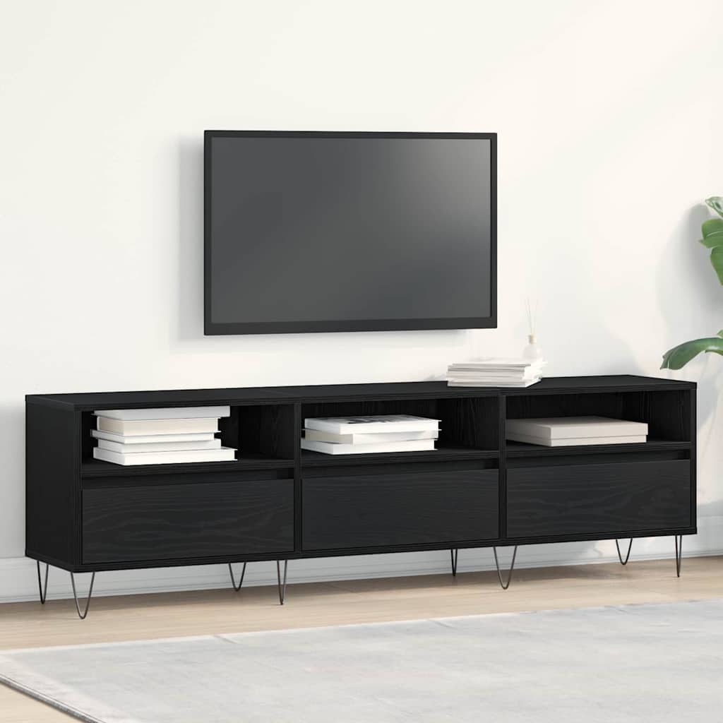 TV ormar Crni hrast 150 x 30 x 44,5 cm Konstruirano drvo