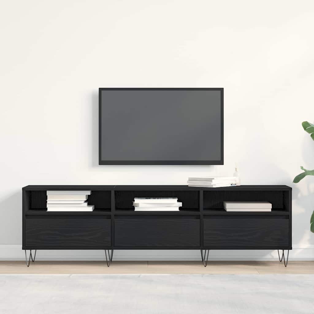 TV ormar Crni hrast 150 x 30 x 44,5 cm Konstruirano drvo