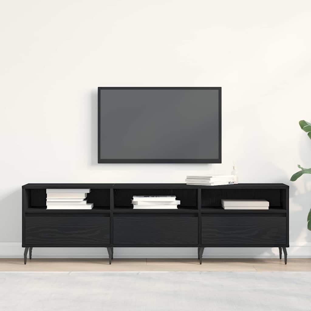 TV ormar 150 x 30 x 44,5 cm Crni hrast Konstruirano drvo