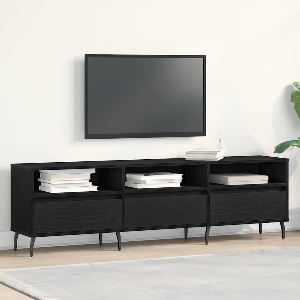 TV ormar 150 x 30 x 44,5 cm Crni hrast Konstruirano drvo