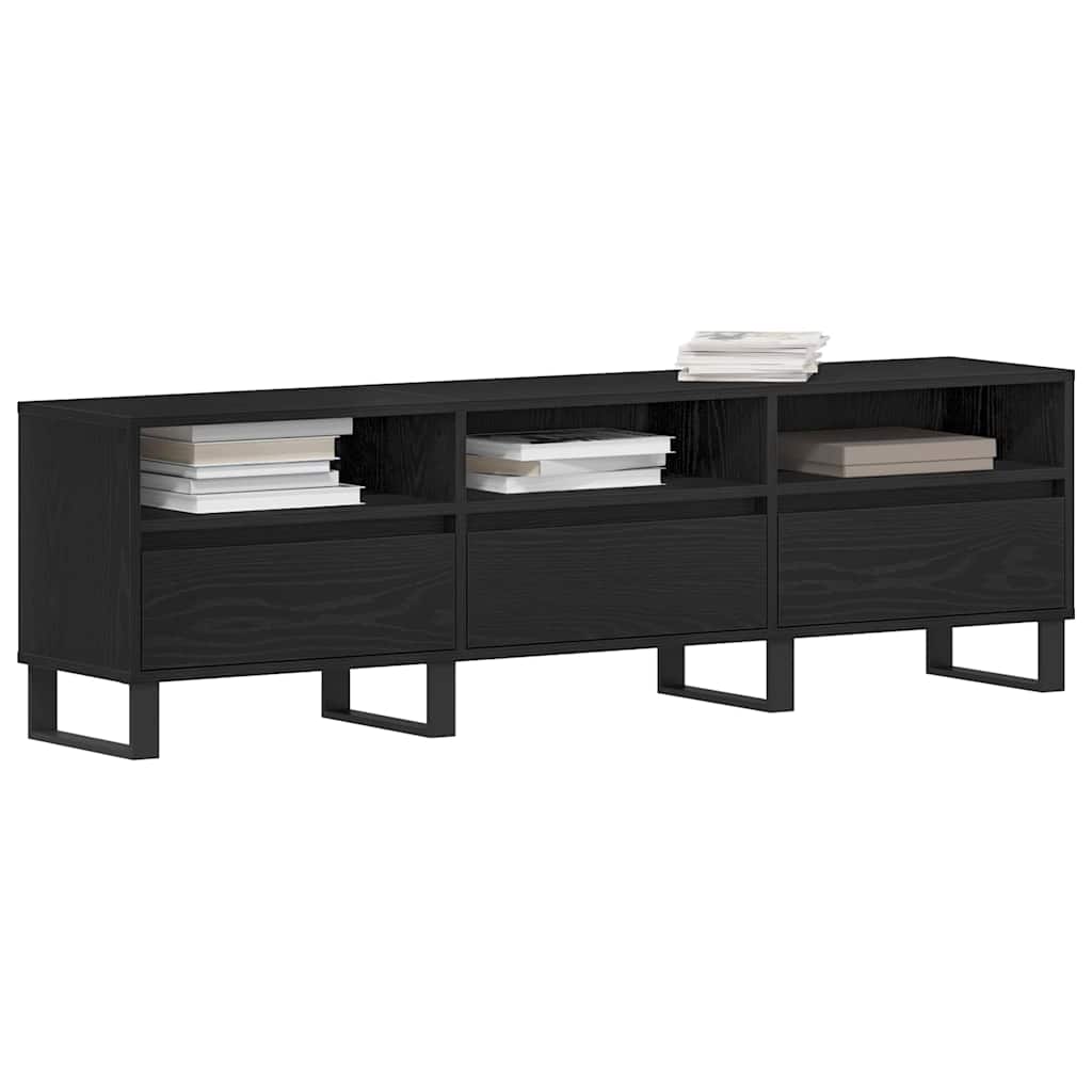 TV ormar 150 x 30 x 44,5 cm Crni hrast Konstruirano drvo