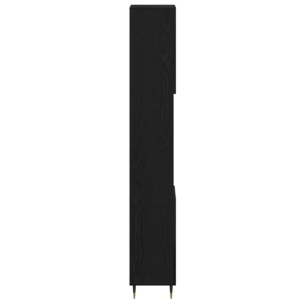Kupaonski ormar Crni hrast 30 x 30 x 190 cm Konstruirano drvo