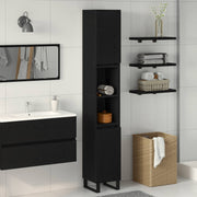 Kupaonski ormar Crni hrast 30 x 30 x 190 cm Konstruirano drvo