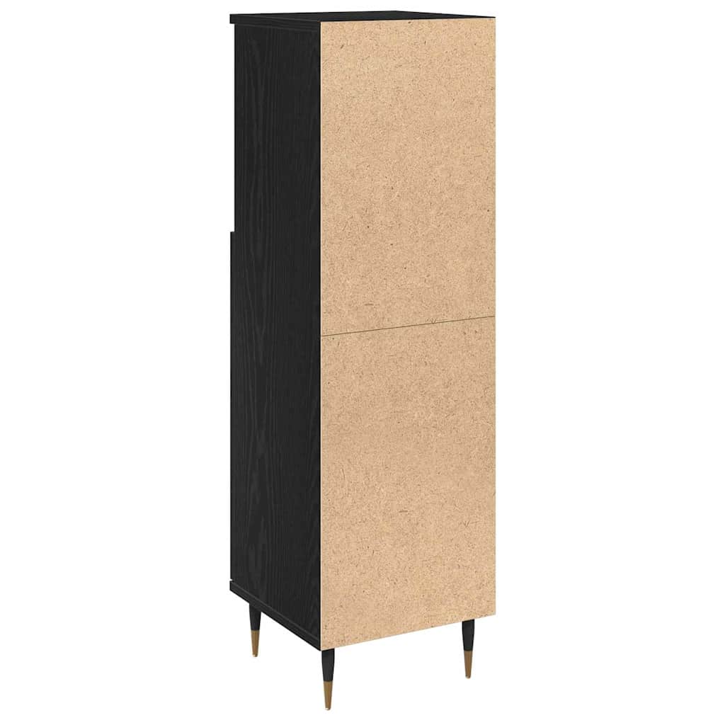 Kupaonski ormar Crni hrast 30 x 30 x 100 cm Konstruirano drvo