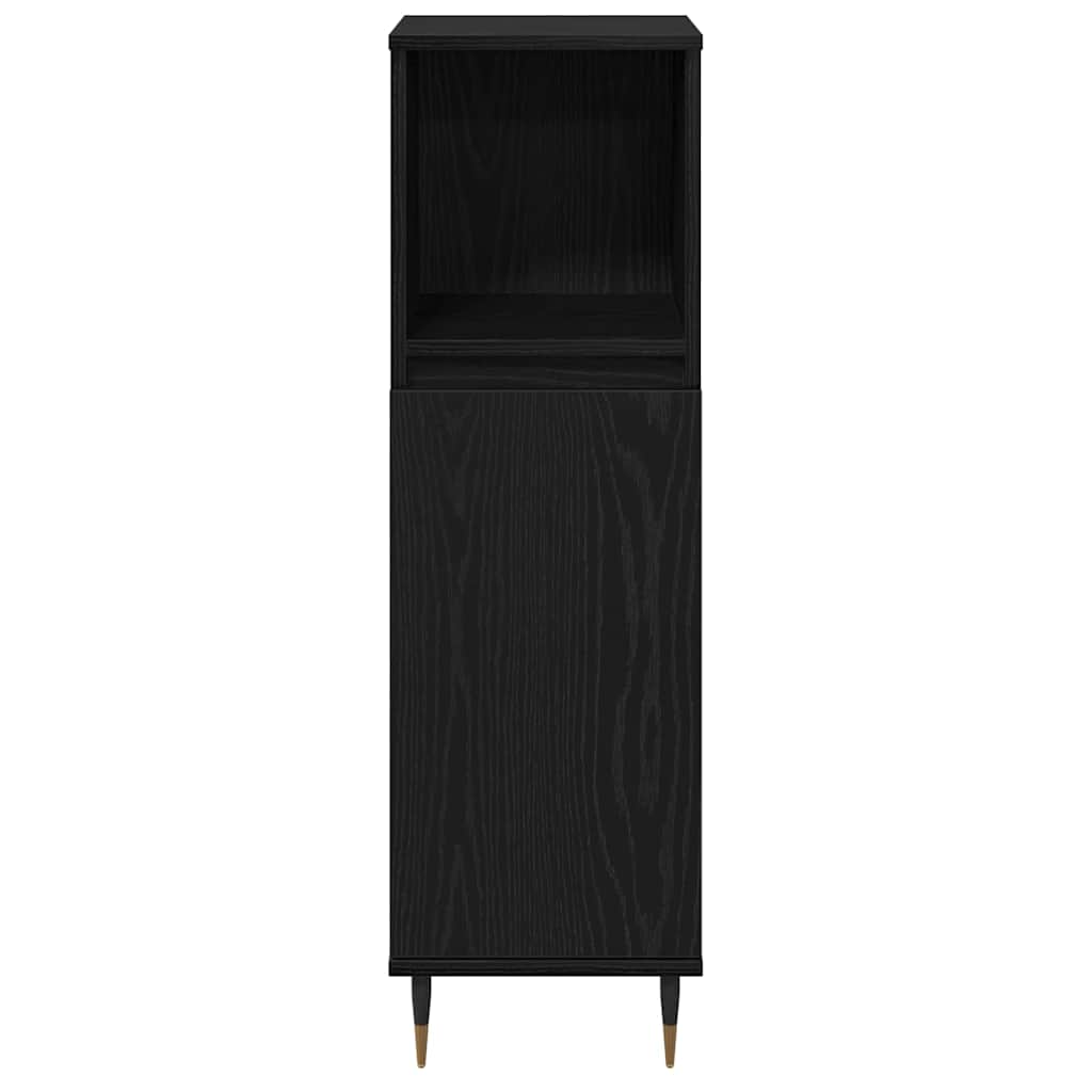 Kupaonski ormar Crni hrast 30 x 30 x 100 cm Konstruirano drvo