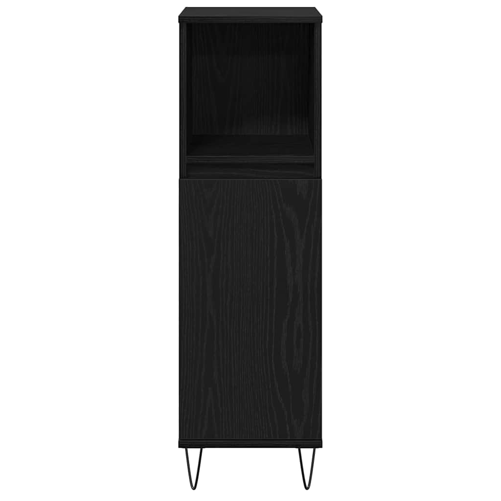 Kupaonski ormar Crni hrast 30 x 30 x 100 cm Konstruirano drvo