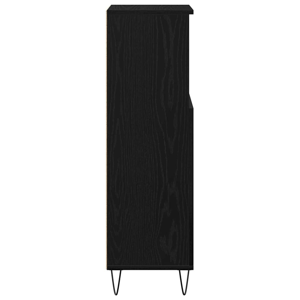 Kupaonski ormar Crni hrast 30 x 30 x 100 cm Konstruirano drvo