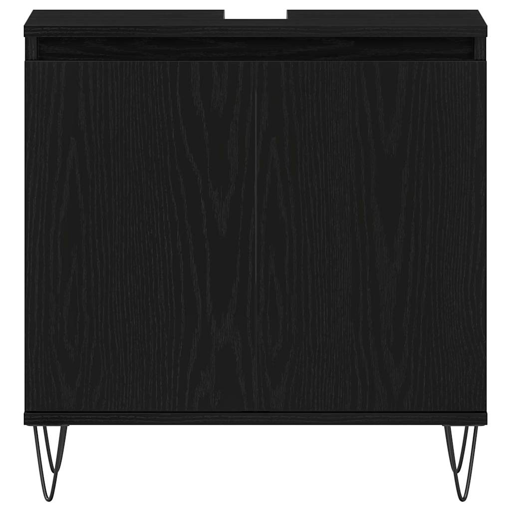 Kupaonski ormarić za sudoper Crni hrast 58 x 33 x 60 cm