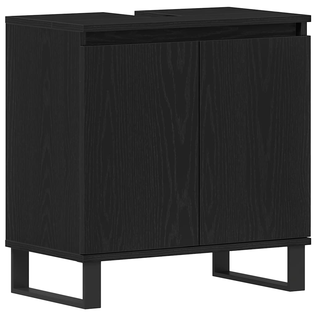 Kupaonski ormarić za sudoper Crni hrast 58 x 33 x 60 cm