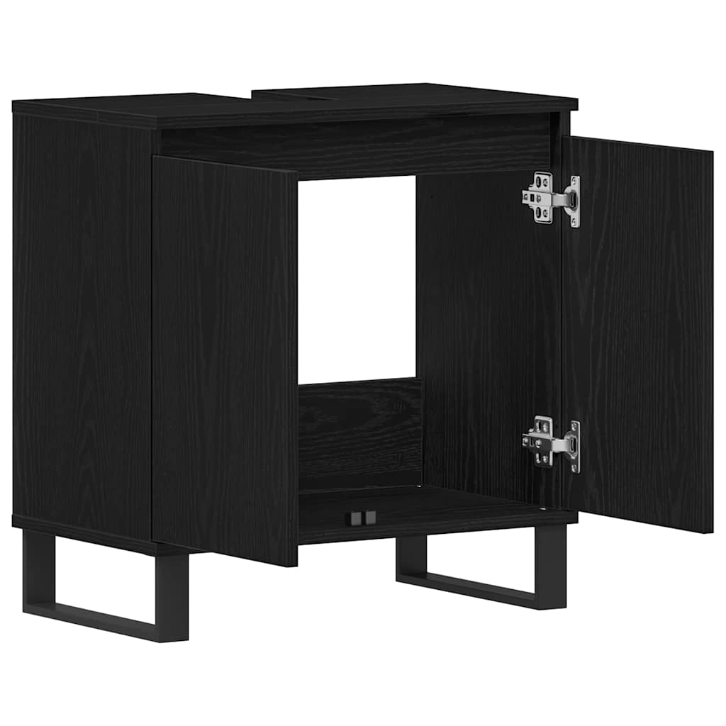 Kupaonski ormarić za sudoper Crni hrast 58 x 33 x 60 cm