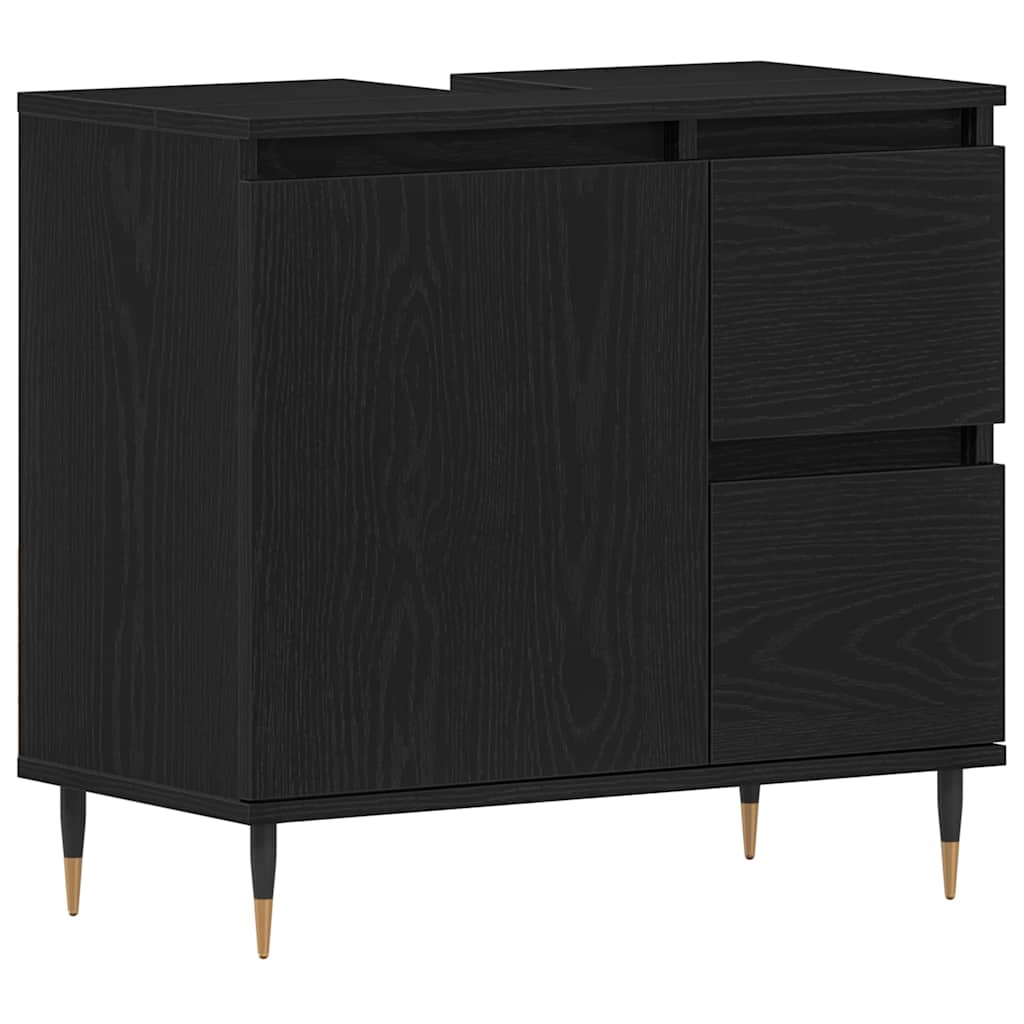 Kupaonski ormar Crni hrast 65 x 33 x 60 cm Konstruirano drvo