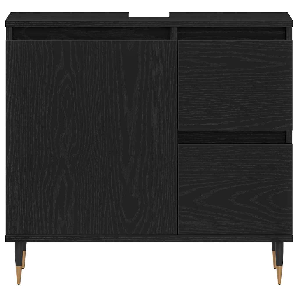 Kupaonski ormar Crni hrast 65 x 33 x 60 cm Konstruirano drvo