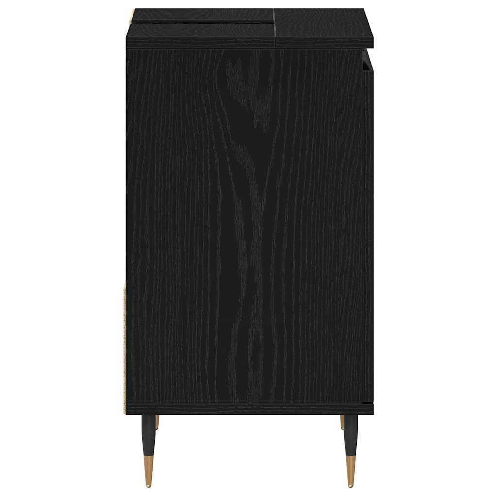 Kupaonski ormar Crni hrast 65 x 33 x 60 cm Konstruirano drvo