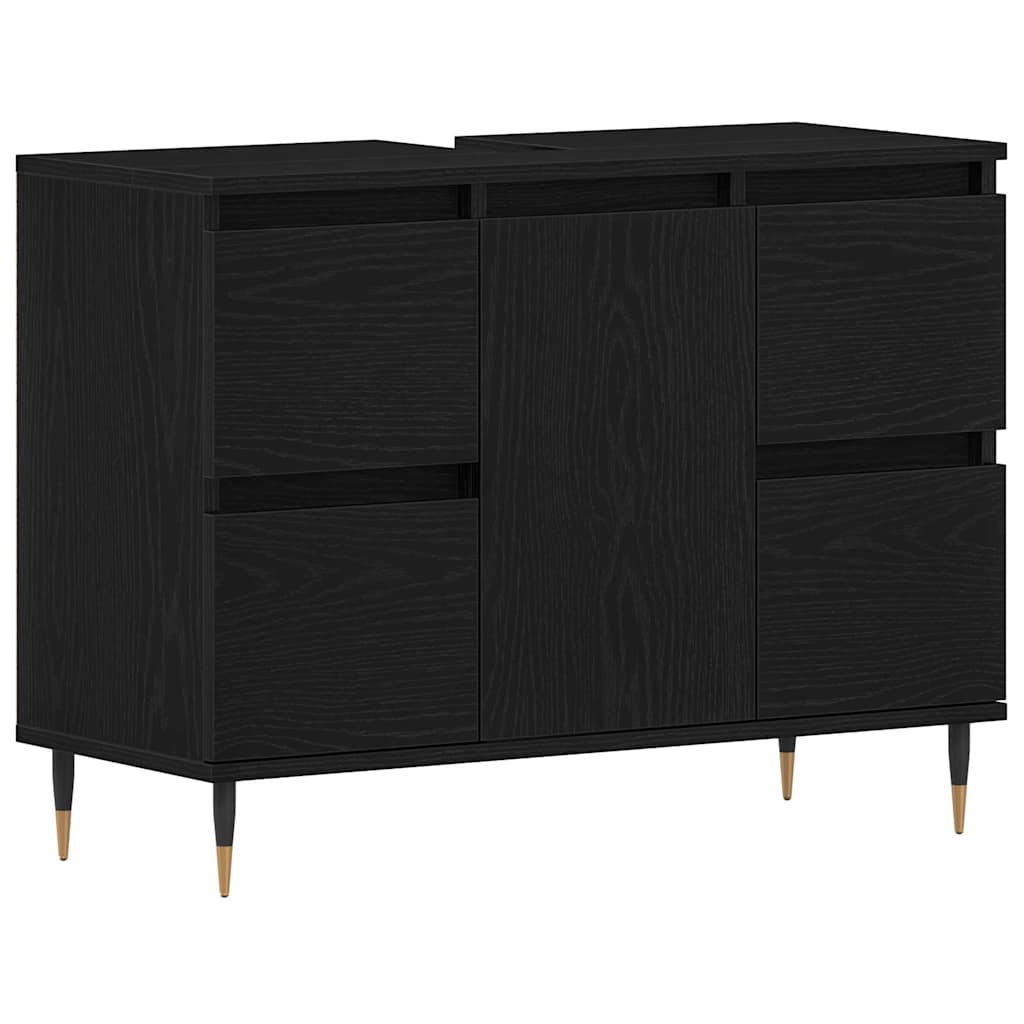 Kupaonski ormarić za sudoper Crni hrast 80 x 33 x 60 cm