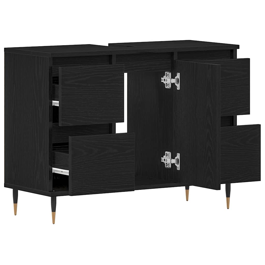 Kupaonski ormarić za sudoper Crni hrast 80 x 33 x 60 cm