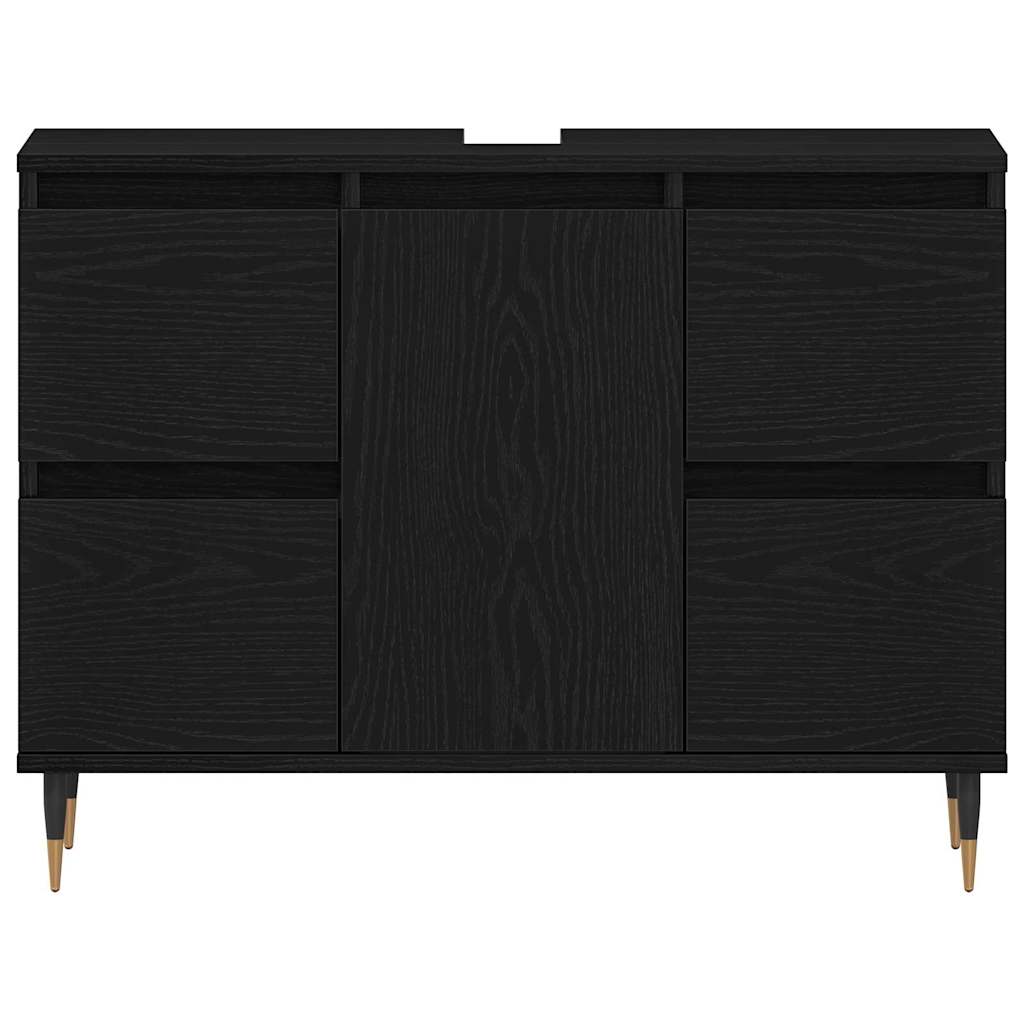 Kupaonski ormarić za sudoper Crni hrast 80 x 33 x 60 cm