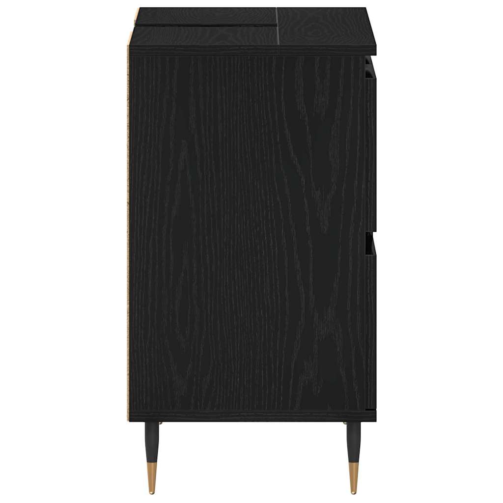 Kupaonski ormarić za sudoper Crni hrast 80 x 33 x 60 cm