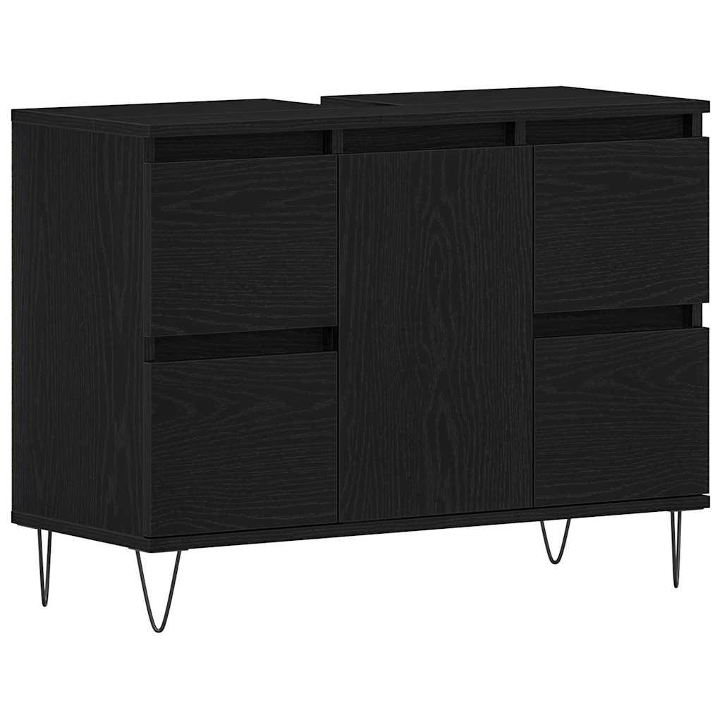 Kupaonski ormarić za sudoper Crni hrast 80 x 33 x 60 cm