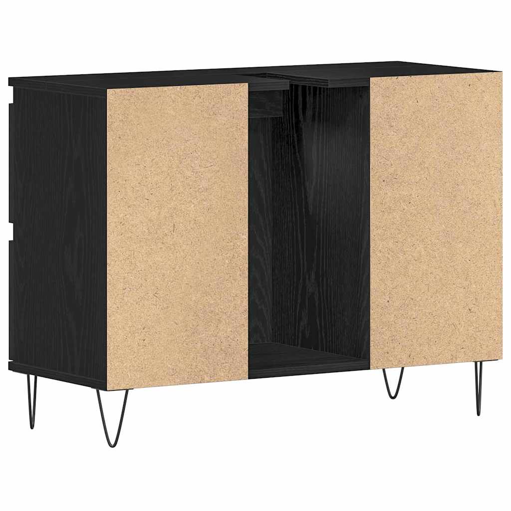 Kupaonski ormarić za sudoper Crni hrast 80 x 33 x 60 cm