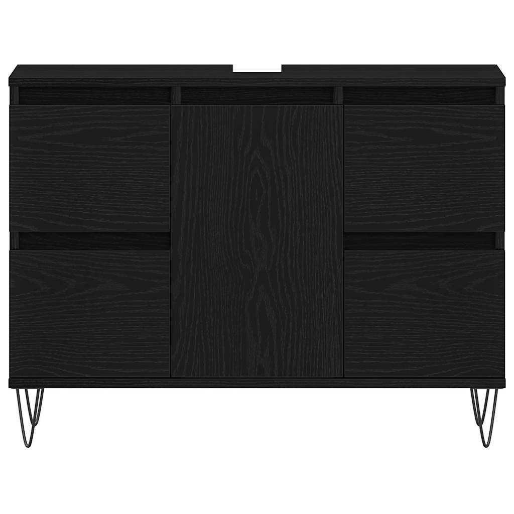 Kupaonski ormarić za sudoper Crni hrast 80 x 33 x 60 cm