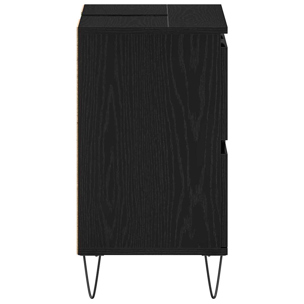Kupaonski ormarić za sudoper Crni hrast 80 x 33 x 60 cm