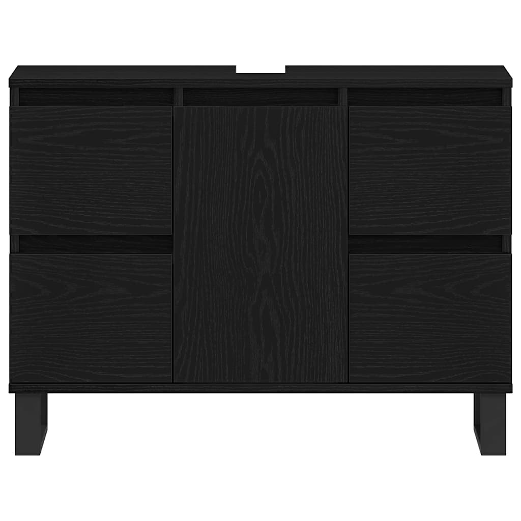 Kupaonski ormar Crni hrast 80 x 33 x 60 cm Konstruirano drvo