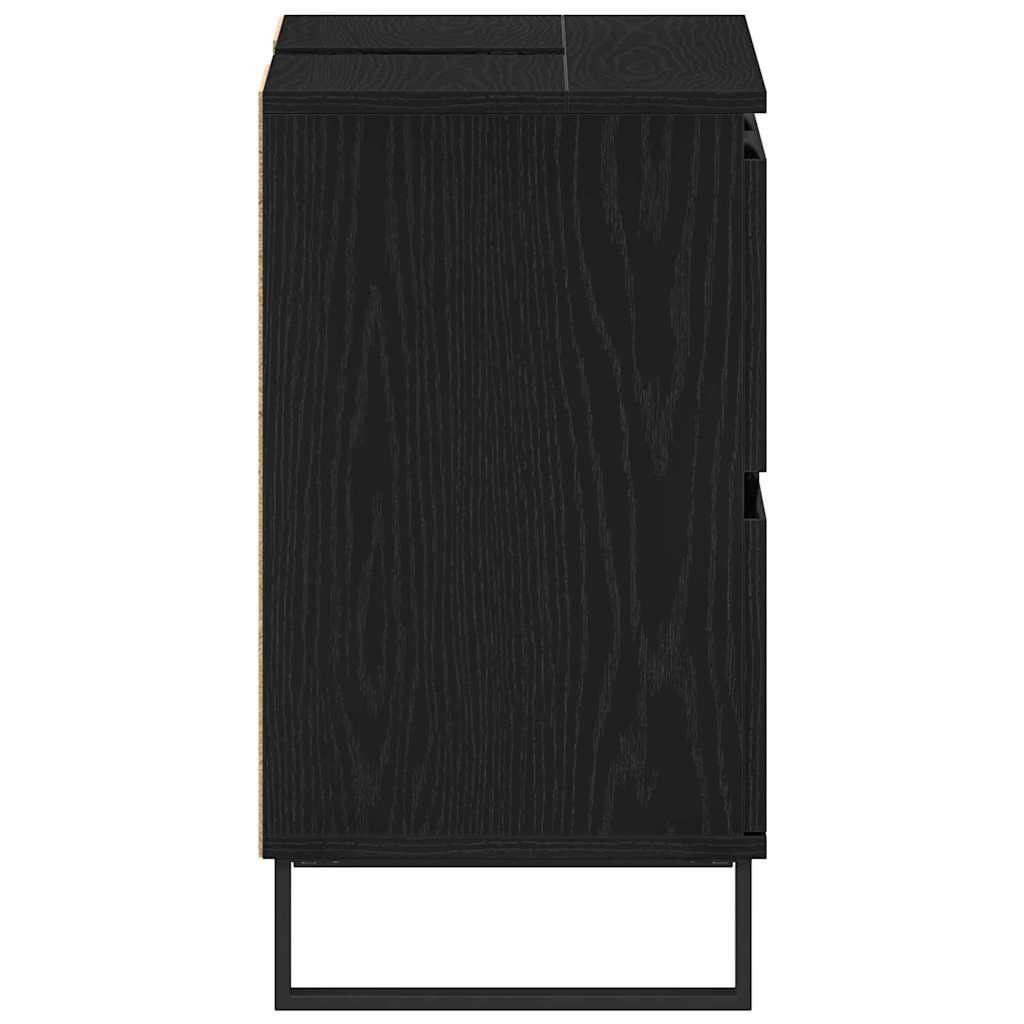 Kupaonski ormar Crni hrast 80 x 33 x 60 cm Konstruirano drvo