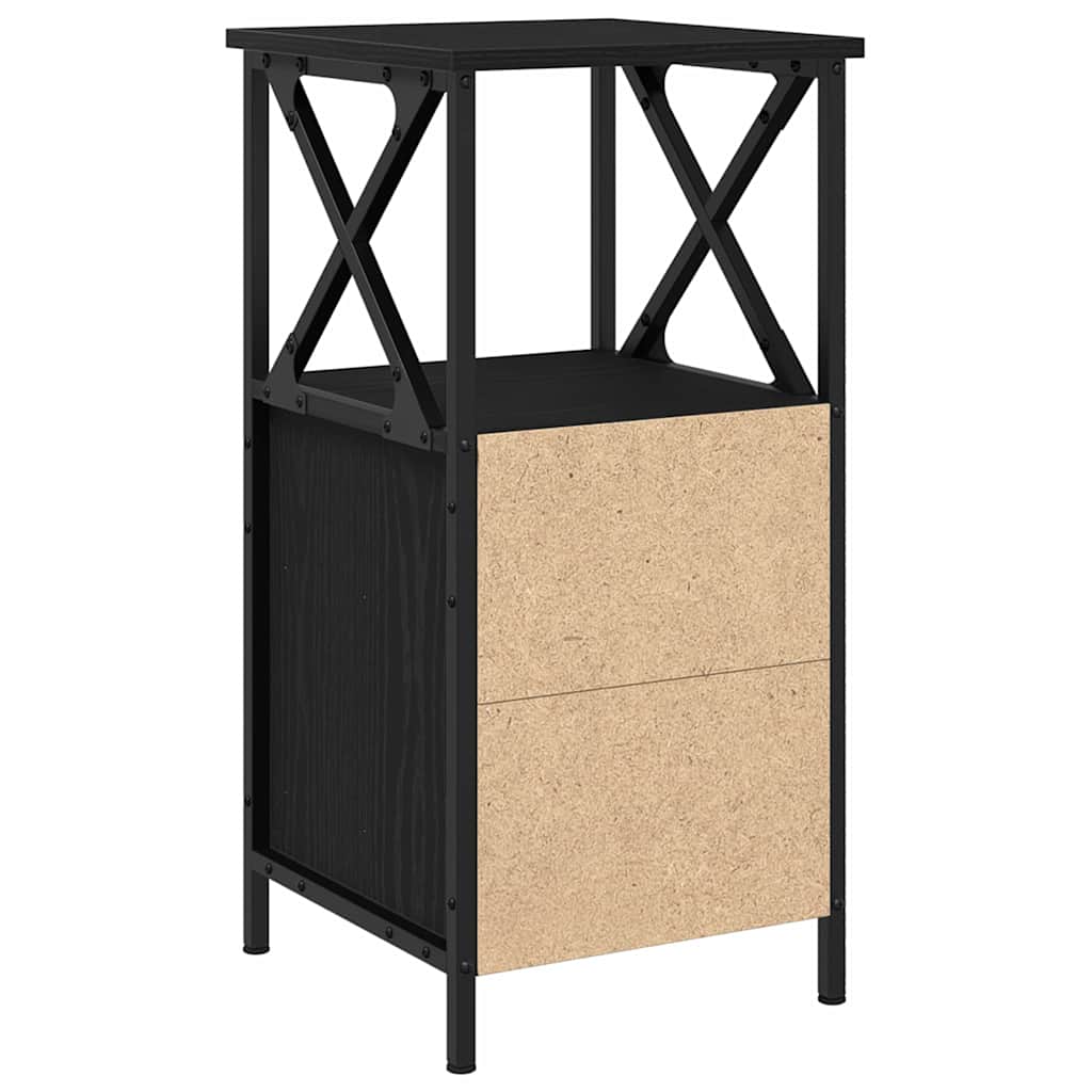 Noćni ormar s ladicama 2 pcs Crni hrast 34 x 35,5 x 70 cm