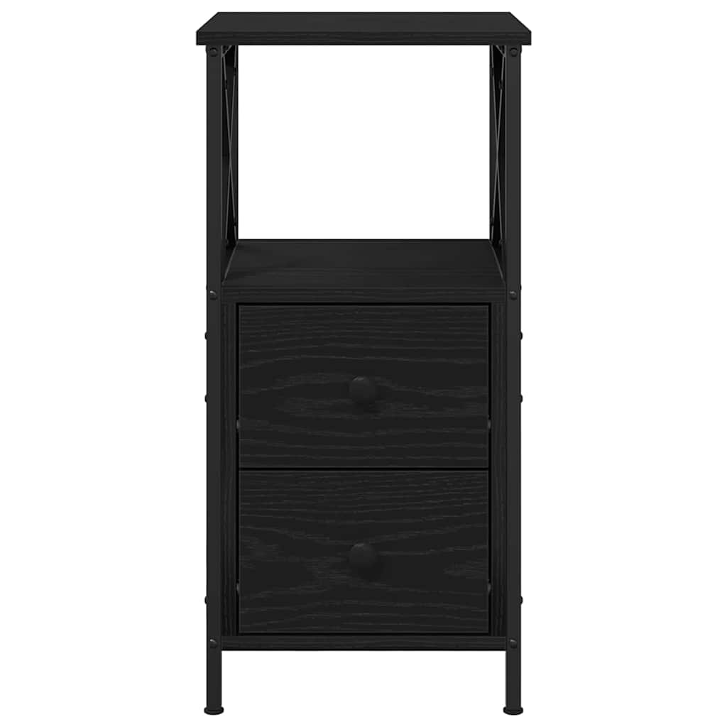 Noćni ormar s ladicama 2 pcs Crni hrast 34 x 35,5 x 70 cm