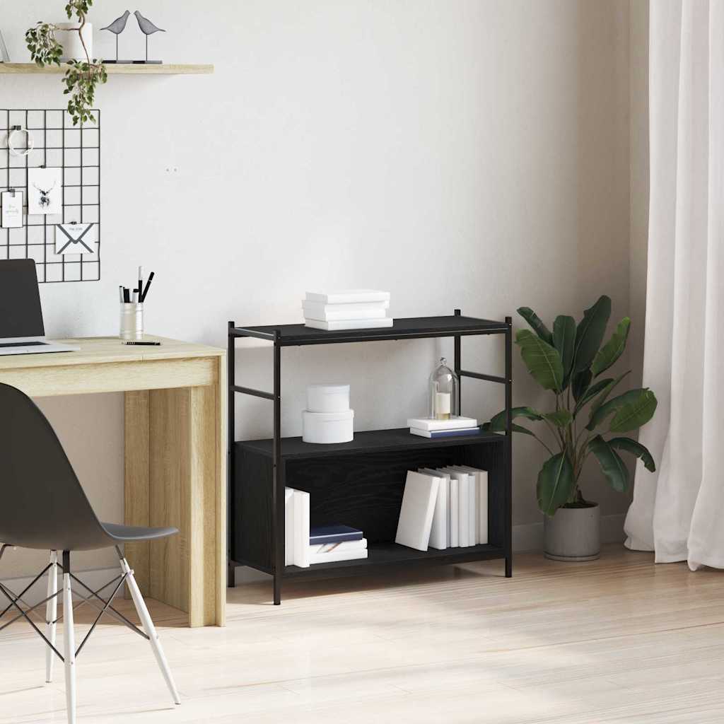 Polica Crni hrast 80 x 30 x 78.5 cm Konstruirano drvo