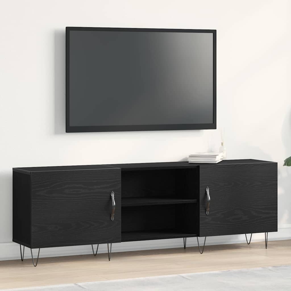 Set TV komoda Crni hrast 150 x 30 x 50 cm Konstruirano drvo
