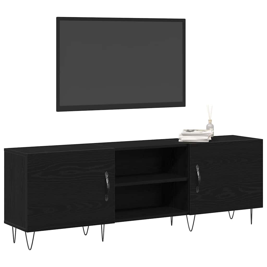 Set TV komoda Crni hrast 150 x 30 x 50 cm Konstruirano drvo