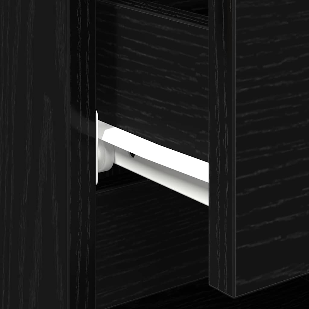 Noćni ormar 2 pcs Crni hrast 40 x 35 x 50 cm Konstruirano drvo