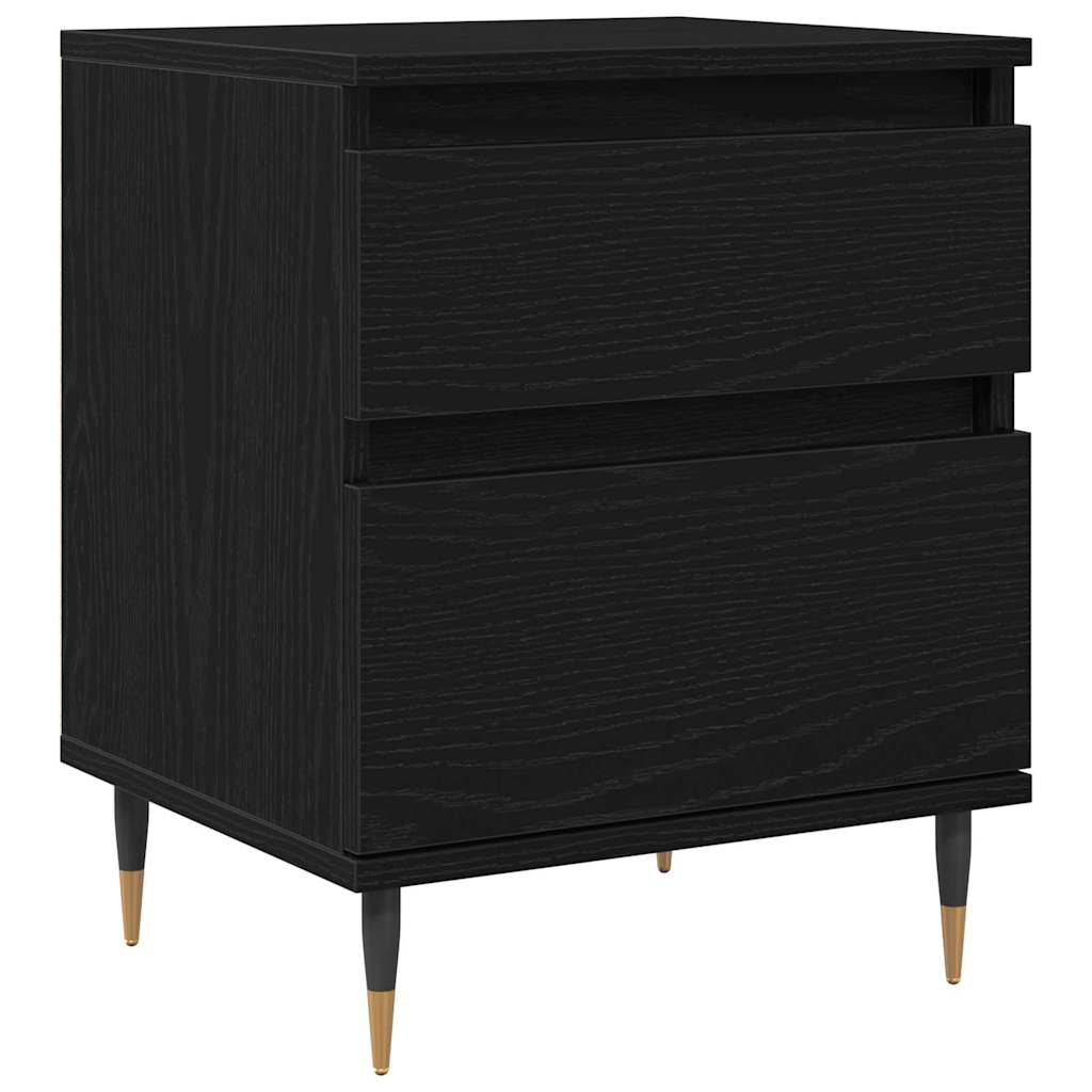 Noćni ormar 2 pcs Crni hrast 40 x 35 x 50 cm Konstruirano drvo