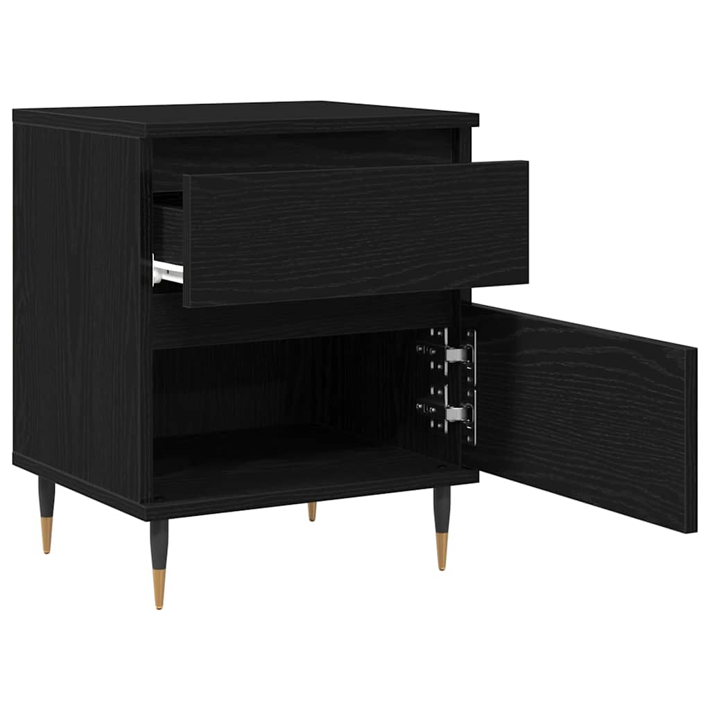 Noćni ormar 2 pcs Crni hrast 40 x 35 x 50 cm Konstruirano drvo