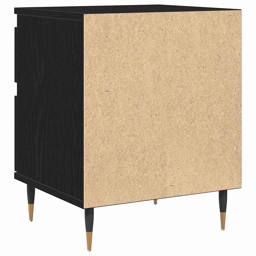 Noćni ormar 2 pcs Crni hrast 40 x 35 x 50 cm Konstruirano drvo