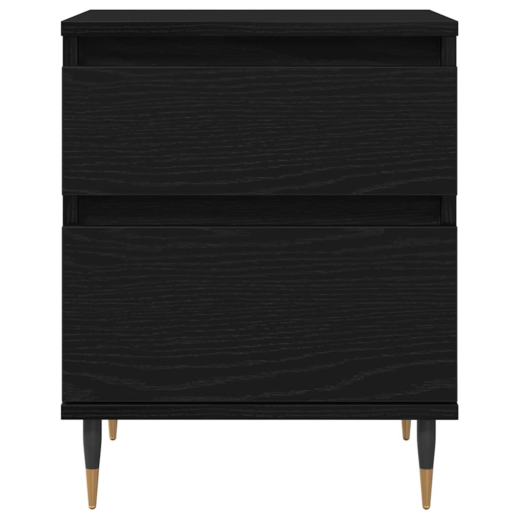 Noćni ormar 2 pcs Crni hrast 40 x 35 x 50 cm Konstruirano drvo
