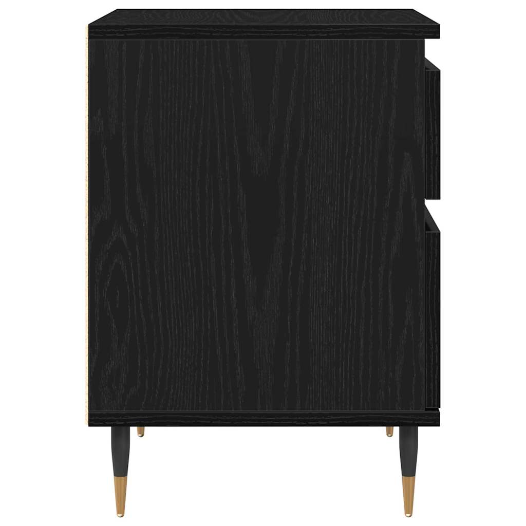Noćni ormar 2 pcs Crni hrast 40 x 35 x 50 cm Konstruirano drvo