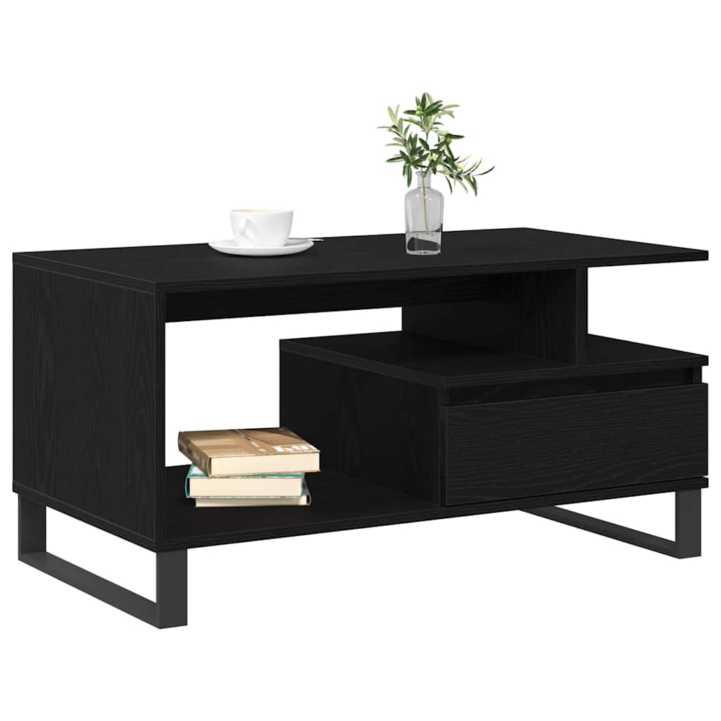 Kava Stol Crni hrast 90 x 49 x 45 cm Konstruirano drvo