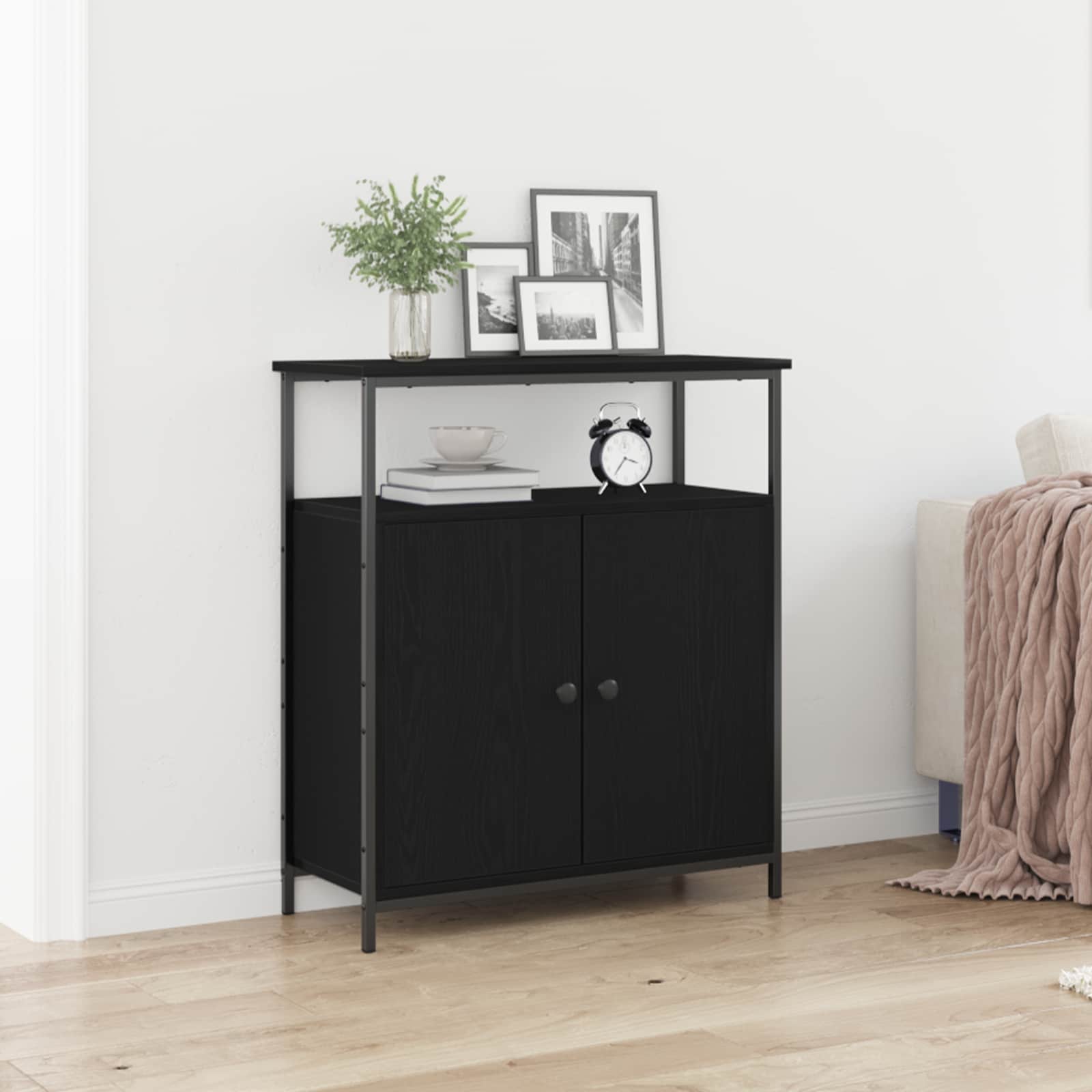 Kreveta Crni hrast 70 x 30 x 80 cm Konstruirano drvo