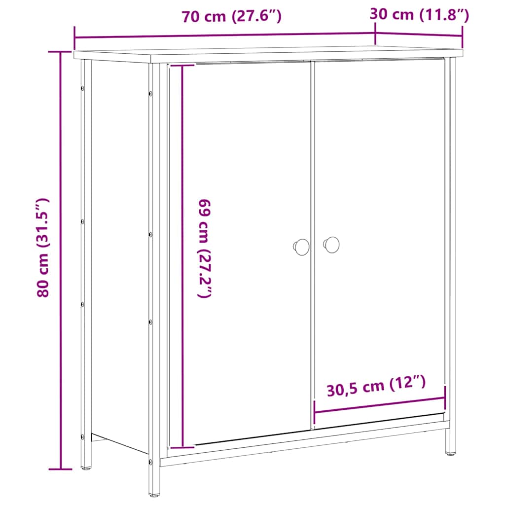 Kreveta Staro drvo 70 x 30 x 80 cm Konstruirano drvo