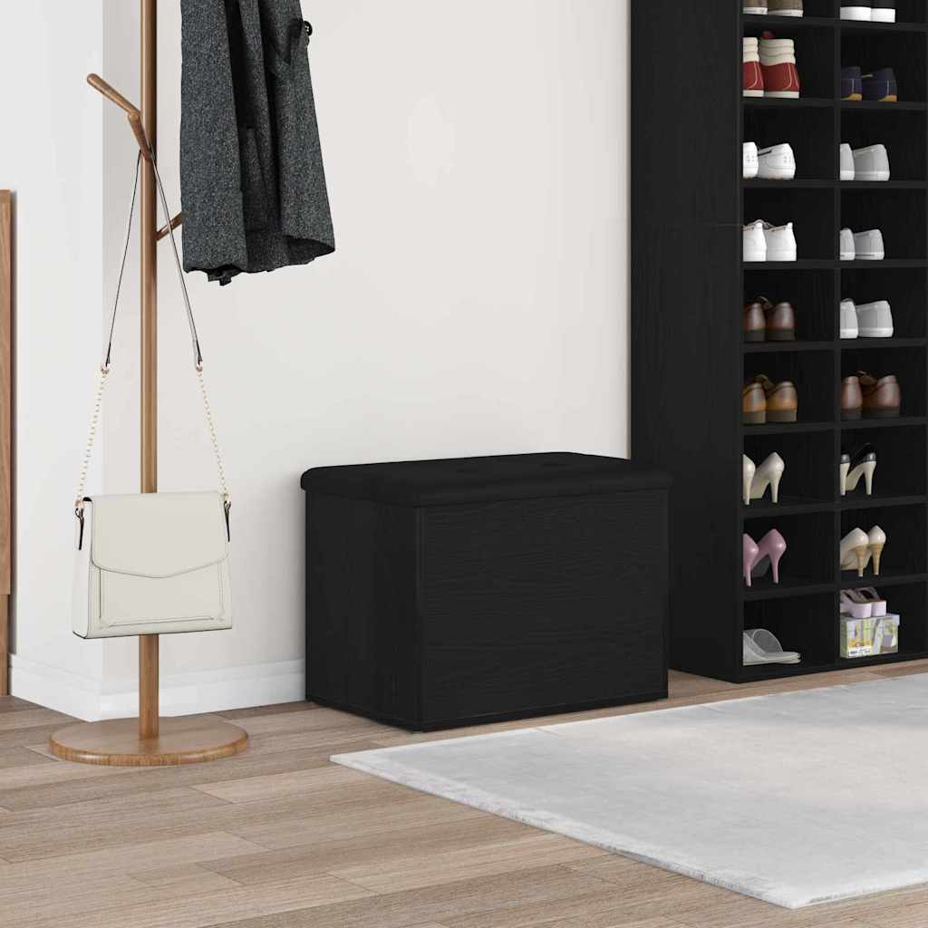 Klupa za pohranu Crni hrast 62 x 42 x 45 cm Konstruirano drvo
