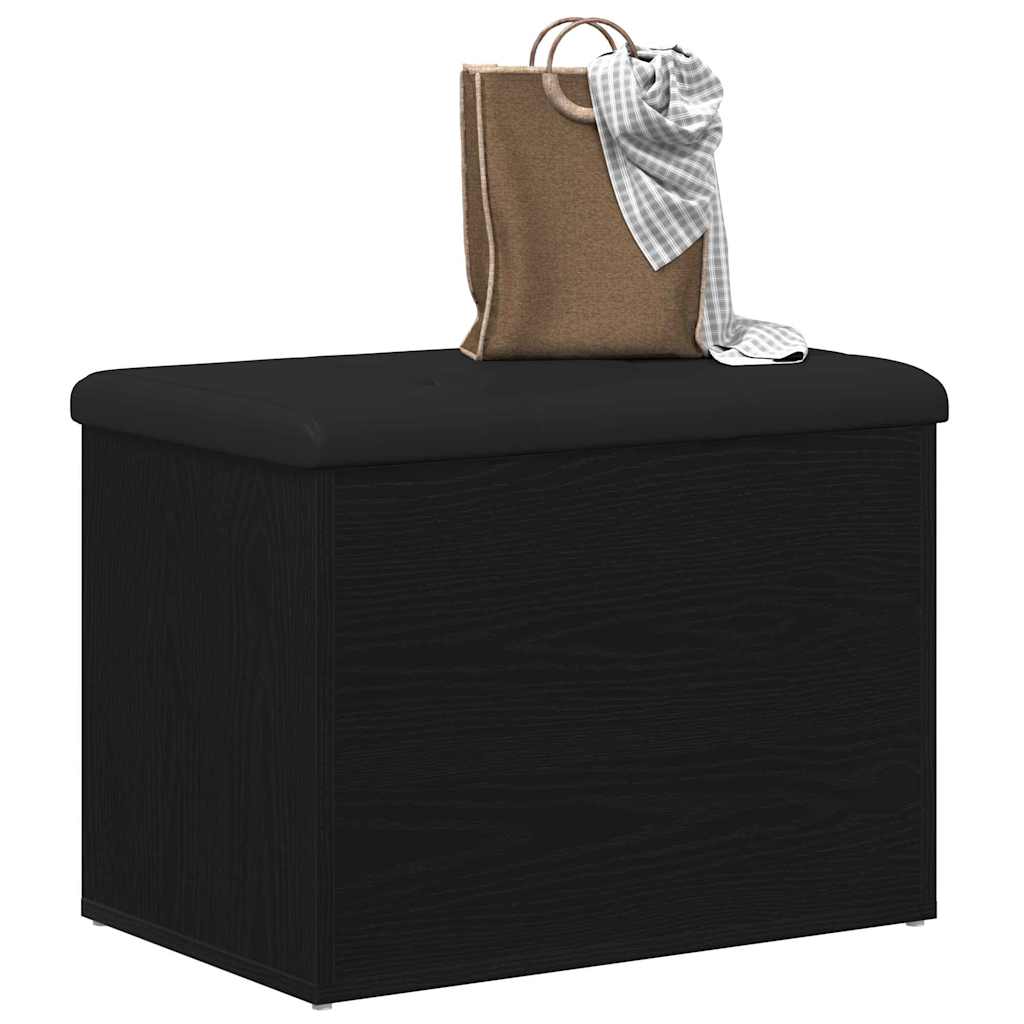Klupa za pohranu Crni hrast 62 x 42 x 45 cm Konstruirano drvo