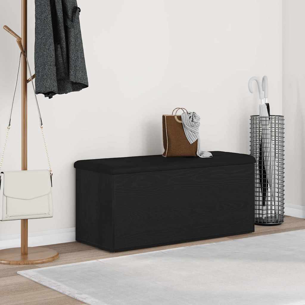 Klupa za pohranu Crni hrast 102 x 42 x 45 cm Konstruirano drvo