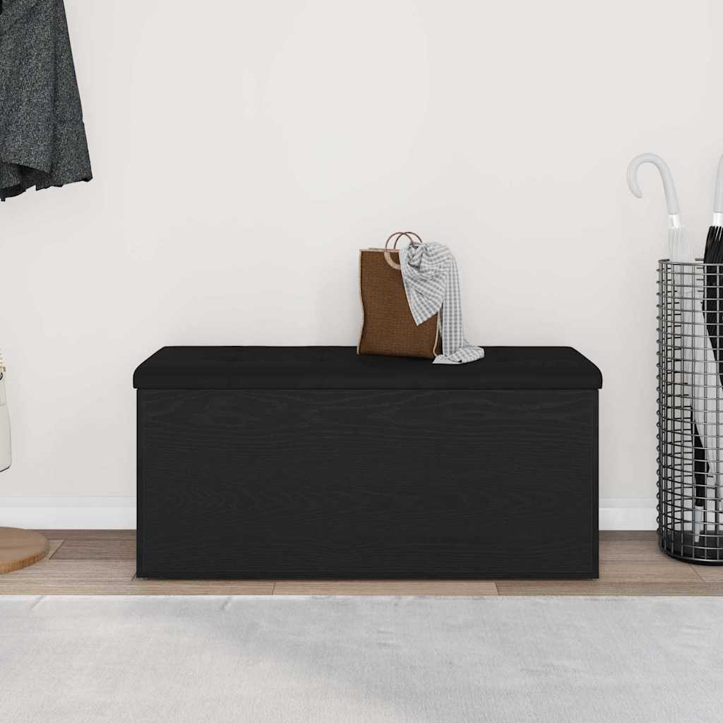 Klupa za pohranu Crni hrast 102 x 42 x 45 cm Konstruirano drvo