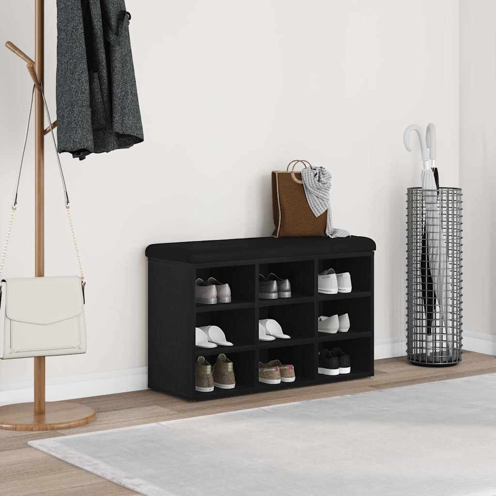 Klupa za cipele Crna 82 x 32 x 50 cm Konstruirano drvo