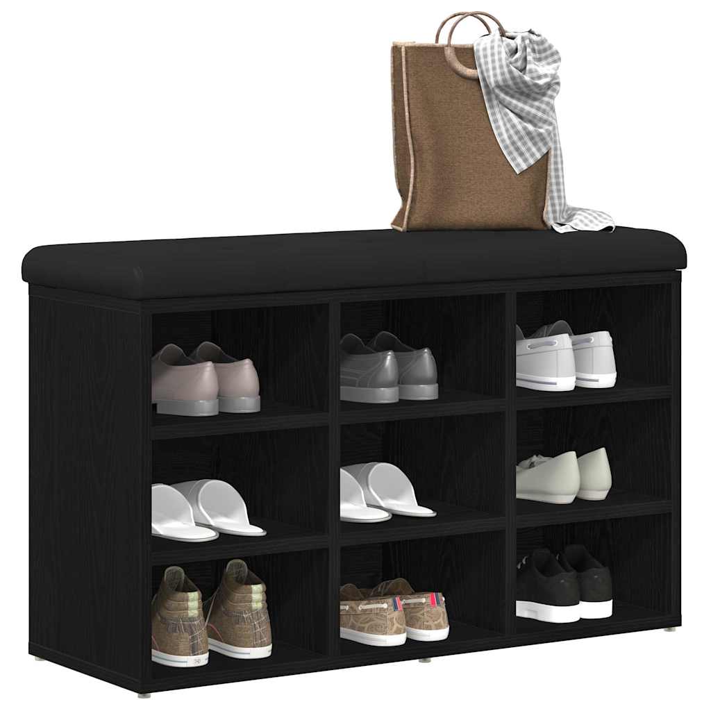 Klupa za cipele Crna 82 x 32 x 50 cm Konstruirano drvo