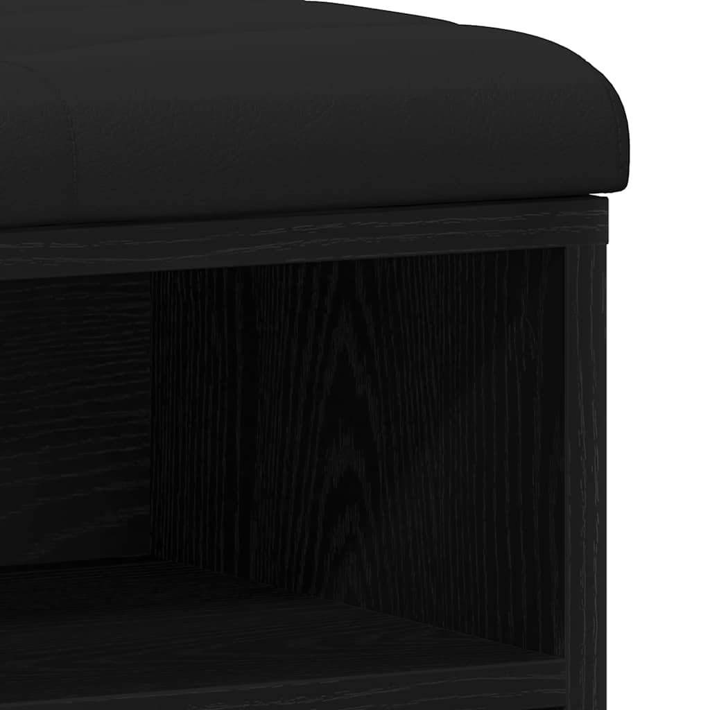Klupa za cipele Crni hrast 102 x 32 x 50 cm Konstruirano drvo